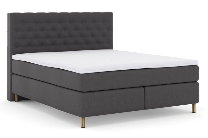 Select No 3 Komplet Sengepakke 210x210 Medium - Mørkegrå/Kobber - Møbler - Senge - Komplet sengepakke