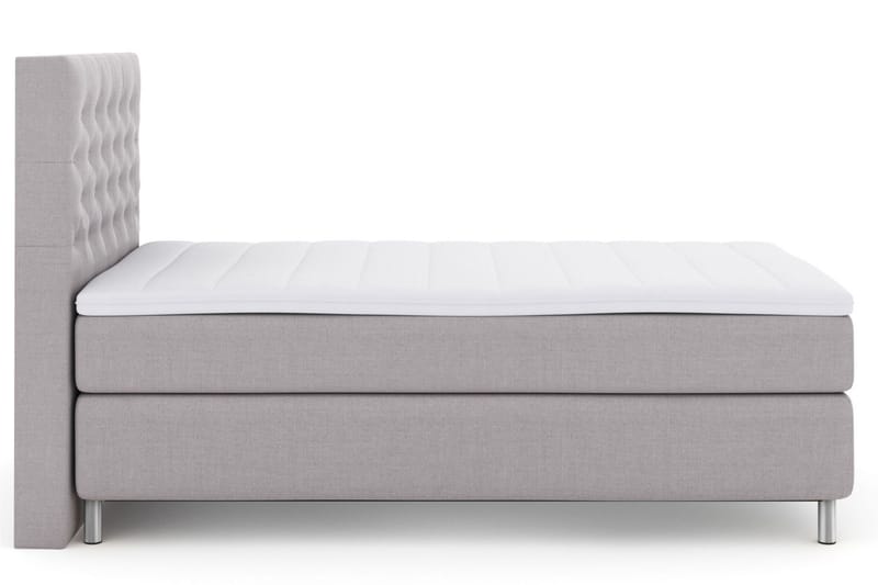 Select No 3 Kontinentalseng 120x200 hård - lysegrå/metal - Møbler - Senge - Kontinentalsenge