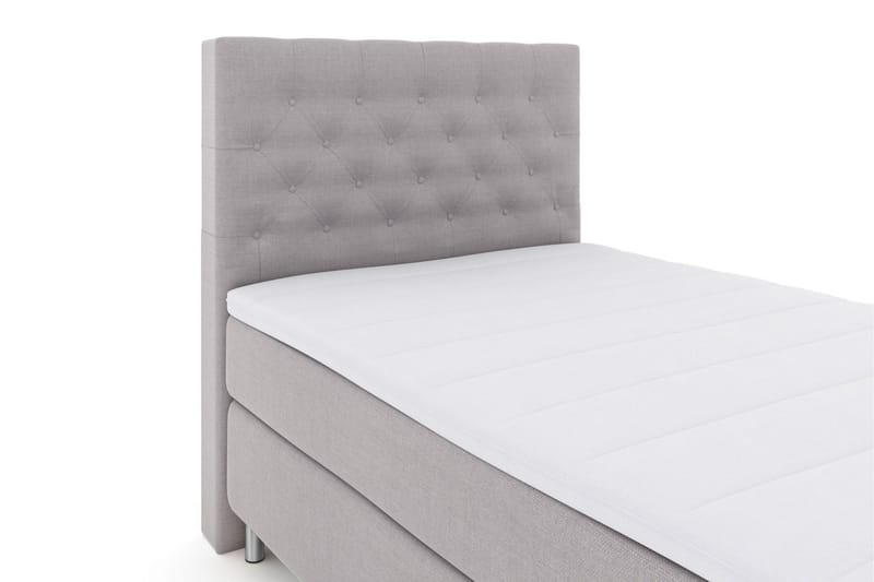 Select No 3 Kontinentalseng 120x200 hård - lysegrå/metal - Møbler - Senge - Kontinentalsenge