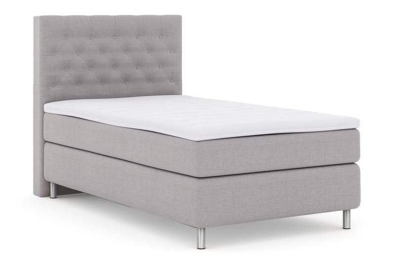 Select No 3 Kontinentalseng 120x200 hård - lysegrå/metal - Møbler - Senge - Kontinentalsenge