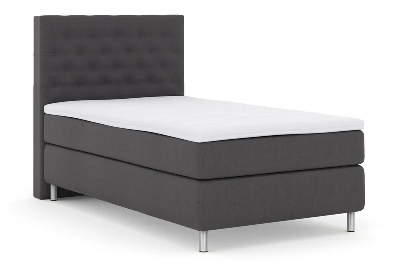 Select No 3 Kontinentalseng 120x200 hård - mørkegrå/metal - Møbler - Senge - Kontinentalsenge