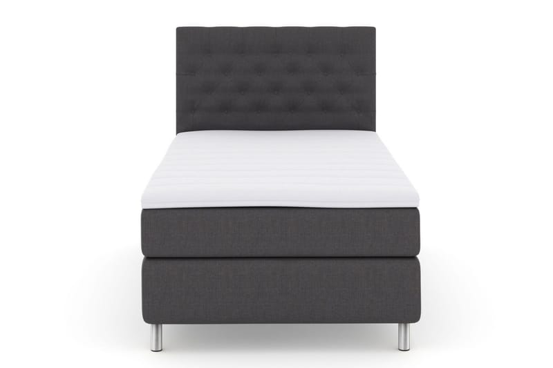 Select No 3 Kontinentalseng 120x200 hård, mørkegrå/metal