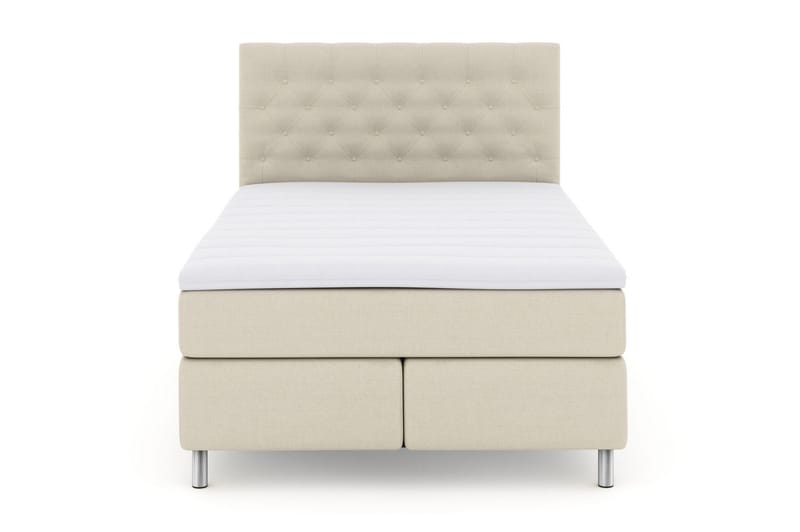 Select No 3 Kontinentalseng 140x200 hård/Medium - Beige/metal - Møbler - Senge - Kontinentalsenge
