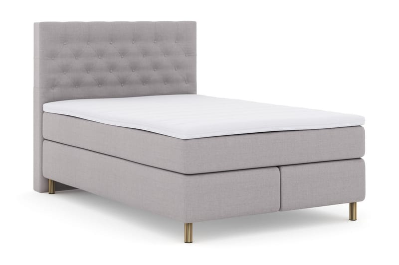 Select No 3 Kontinentalseng 140x200 hård/Medium - lysegrå/kobber - Møbler - Senge - Kontinentalsenge