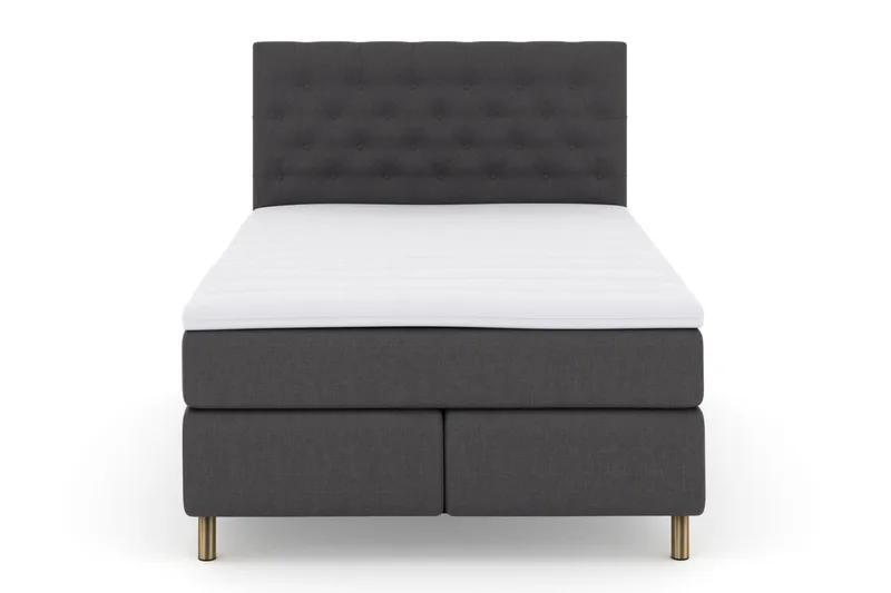 Select No 3 Kontinentalseng 140x200 hård/Medium, mørkegrå/kobber