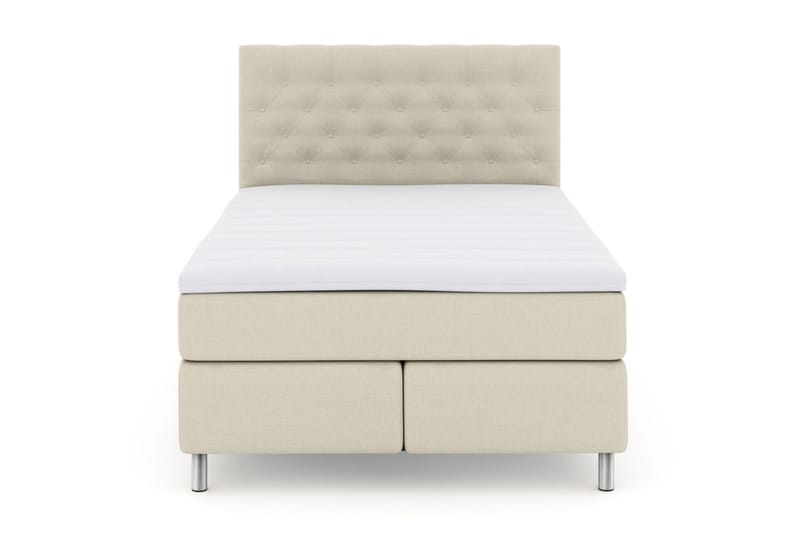 Select No 3 Kontinentalseng 140x200 Medium - Beige/metal - Møbler - Senge - Kontinentalsenge