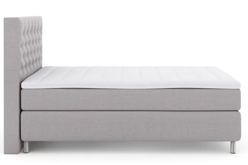 Select No 3 Kontinentalseng 140x200 Medium - lysegrå/metal - Møbler - Senge - Kontinentalsenge
