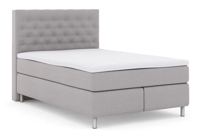 Select No 3 Kontinentalseng 140x200 Medium - lysegrå/metal - Møbler - Senge - Kontinentalsenge