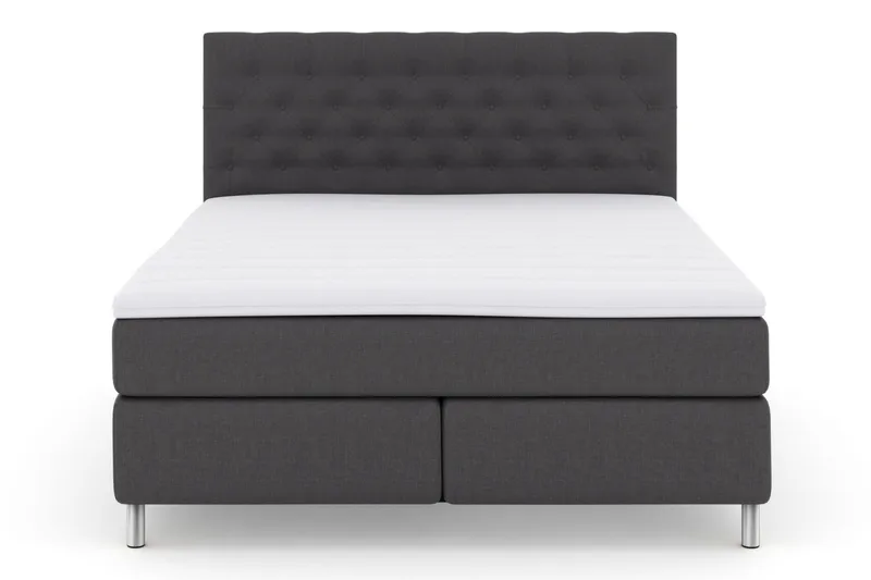 Select No 3 Kontinentalseng 160x200 hård/Medium - mørkegrå/metal - Møbler - Senge - Kontinentalsenge