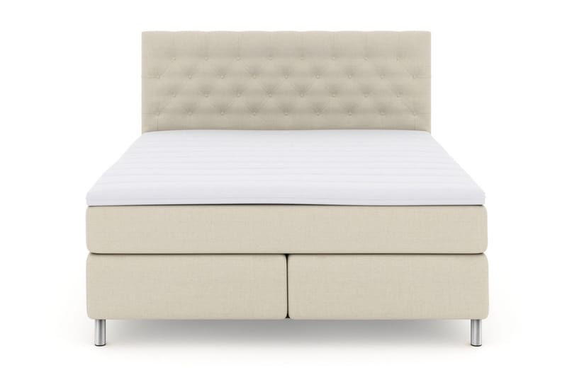 Select No 3 Kontinentalseng 180x200 hård - Beige/metal - Møbler - Senge - Kontinentalsenge