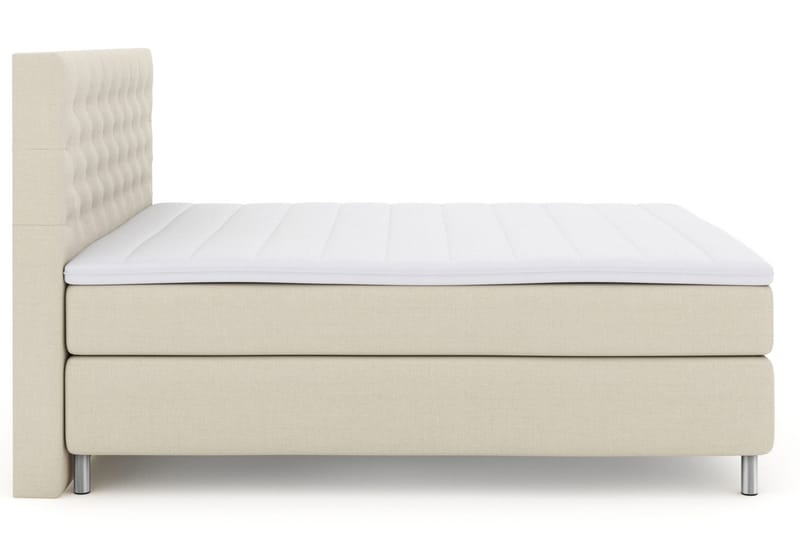 Select No 3 Kontinentalseng 180x200 hård - Beige/metal - Møbler - Senge - Kontinentalsenge