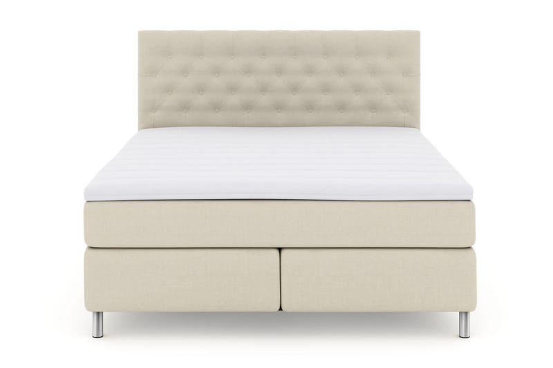 Select No 3 Kontinentalseng 180x200 hård - Beige/metal - Møbler - Senge - Kontinentalsenge