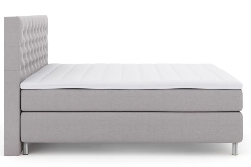 Select No 3 Kontinentalseng 180x200 hård - lysegrå/metal - Møbler - Senge - Kontinentalsenge