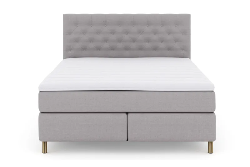 Select No 3 Kontinentalseng 180x200 hård/Medium, lysegrå/kobber