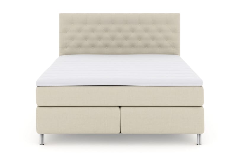 Select No 3 Kontinentalseng 210x210 hård - Beige/metal - Møbler - Senge - Kontinentalsenge