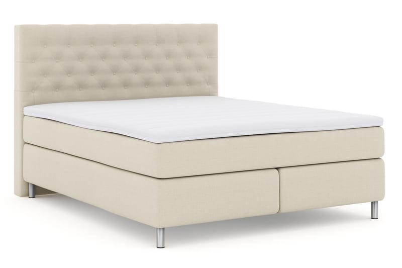 Select No 3 Kontinentalseng 210x210 hård - Beige/metal - Møbler - Senge - Kontinentalsenge
