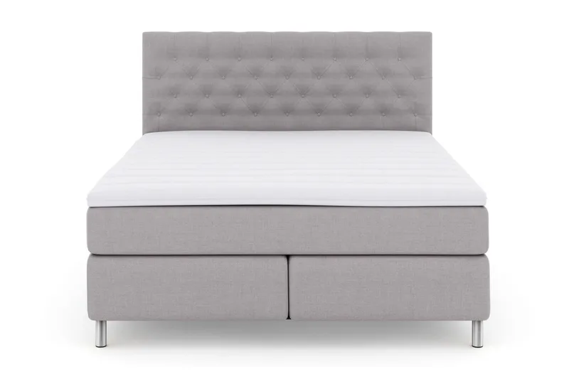 Select No 3 Kontinentalseng 210x210 hård - lysegrå/metal - Møbler - Senge - Kontinentalsenge