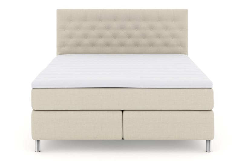 Select No 3 Kontinentalseng 210x210 hård/Medium - Beige/metal - Møbler - Senge - Kontinentalsenge