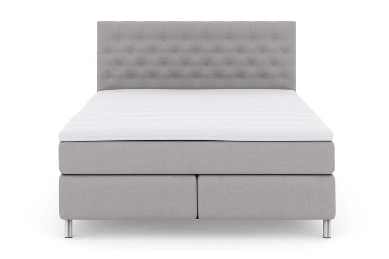 Select No 3 Kontinentalseng 210x210 hård/Medium, lysegrå/metal