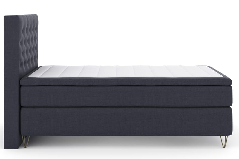 Select No 4 Komplet Sengepakke 120x200 Fast - Blå/Metal V-form - Møbler - Senge - Kontinentalsenge