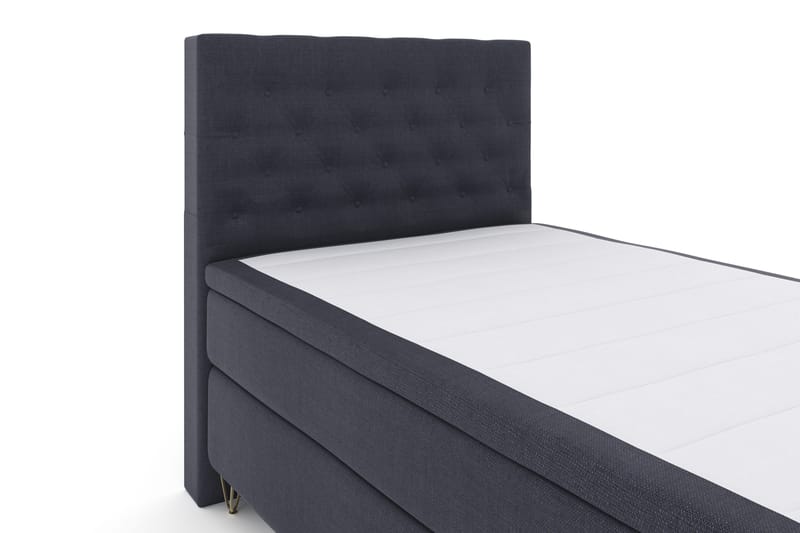 Select No 4 Komplet Sengepakke 120x200 Fast - Blå/Metal V-form - Møbler - Senge - Kontinentalsenge