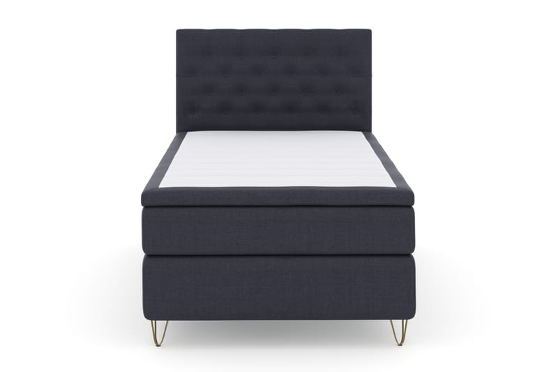Select No 4 Komplet Sengepakke 120x200 Fast - Blå/Metal V-form - Møbler - Senge - Komplet sengepakke