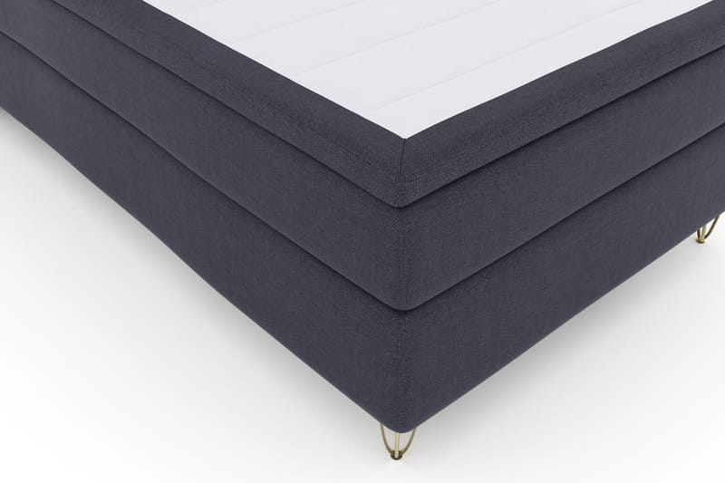 Select No 4 Komplet Sengepakke 120x200 Fast - Blå/Metal V-form - Møbler - Senge - Kontinentalsenge