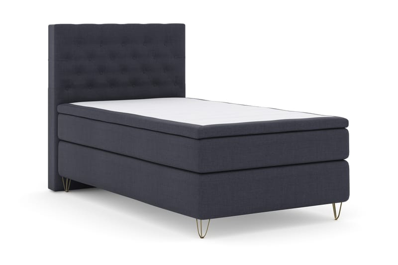 Select No 4 Komplet Sengepakke 120x200 Fast - Blå/Metal V-form - Møbler - Senge - Komplet sengepakke