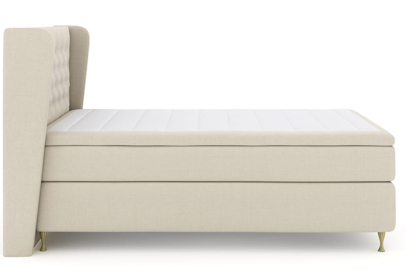 Select No 4 Komplet Sengepakke 140x200 Fast - Beige/Guld - Møbler - Senge - Kontinentalsenge
