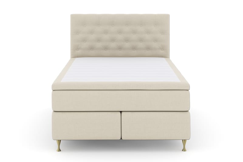 Select No 4 Komplet Sengepakke 140x200 Fast - Beige/Guld - Møbler - Senge - Komplet sengepakke