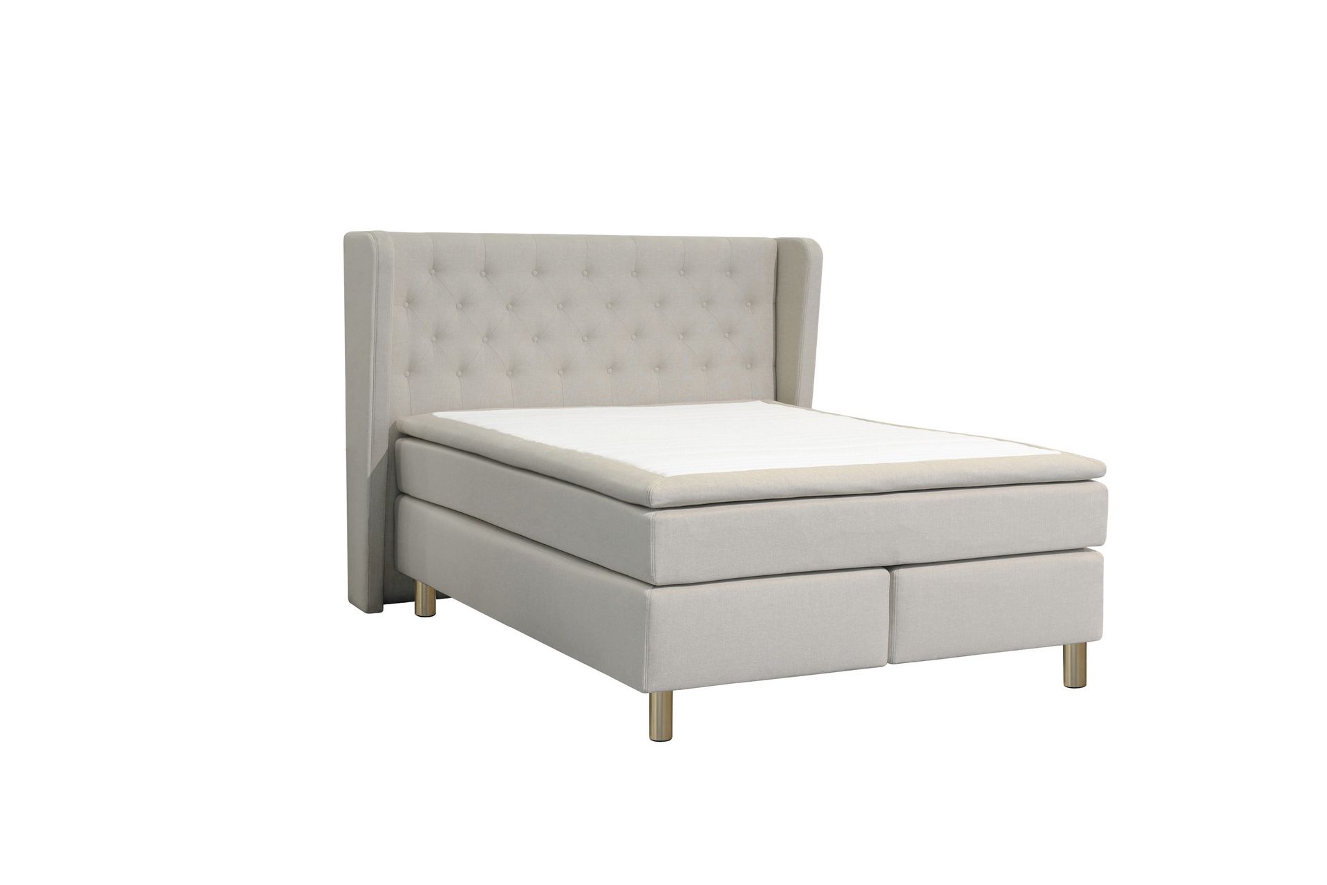 Select No 4 Komplet Sengepakke 140x200 Fast - Beige/Kobber - Møbler - Senge - Komplet sengepakke