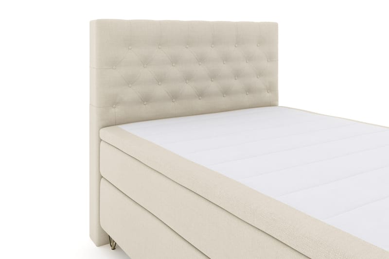 Select No 4 Komplet Sengepakke 140x200 Fast - Beige/Metal V-form - Møbler - Senge - Kontinentalsenge
