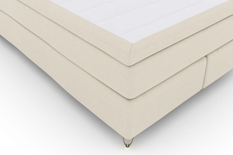 Select No 4 Komplet Sengepakke 140x200 Fast - Beige/Metal V-form - Komplet sengepakke - Kontinentalsenge - Dobbeltsenge