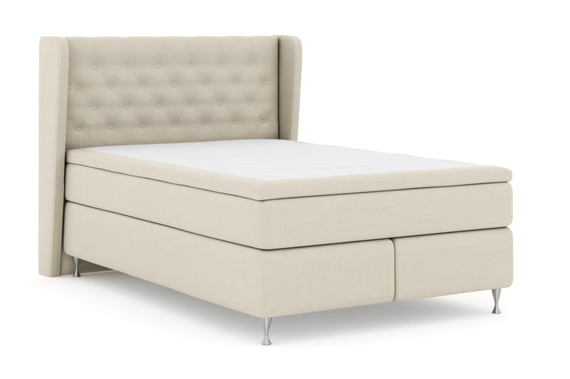 Select No 4 Komplet Sengepakke 140x200 Fast - Beige/Sølv - Møbler - Senge - Komplet sengepakke