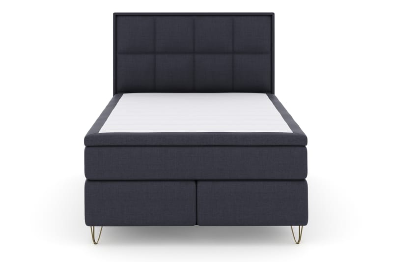 Select No 4 Komplet Sengepakke 140x200 Fast - Blå/Metal V-form - Møbler - Senge - Komplet sengepakke