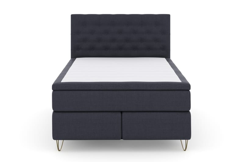 Select No 4 Komplet Sengepakke 140x200 Fast - Blå/Metal V-form - Møbler - Senge - Komplet sengepakke
