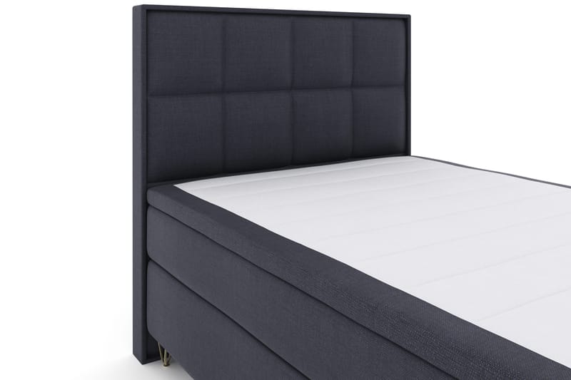 Select No 4 Komplet Sengepakke 140x200 Fast - Blå/Metal V-form - Møbler - Senge - Kontinentalsenge