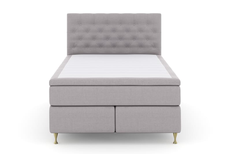 Select No 4 Komplet Sengepakke 140x200 Fast - Lysegrå/Guld - Møbler - Senge - Komplet sengepakke