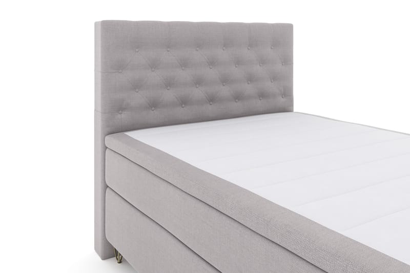 Select No 4 Komplet Sengepakke 140x200 Fast - Lysegrå/Metal V-form - Møbler - Senge - Komplet sengepakke