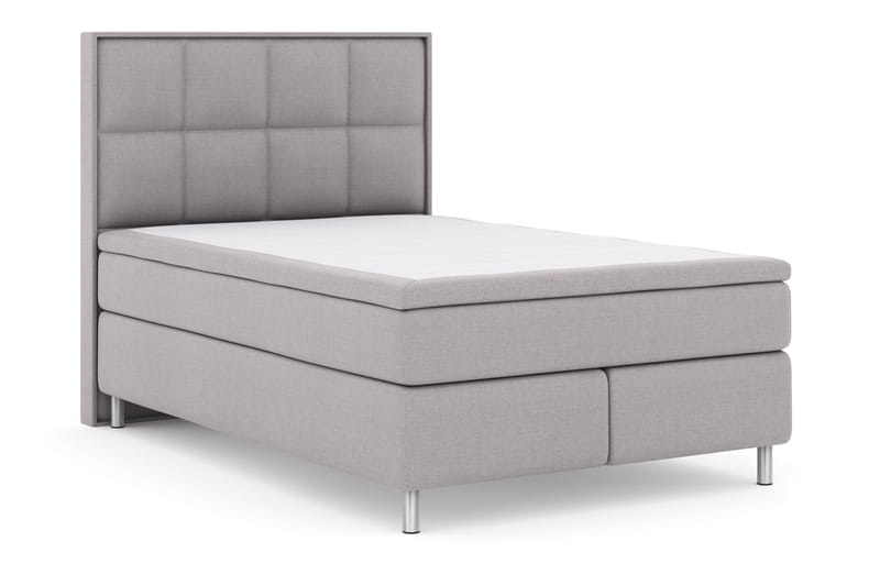 Select No 4 Komplet Sengepakke 140x200 Fast - Lysegrå/Metal - Møbler - Senge - Komplet sengepakke