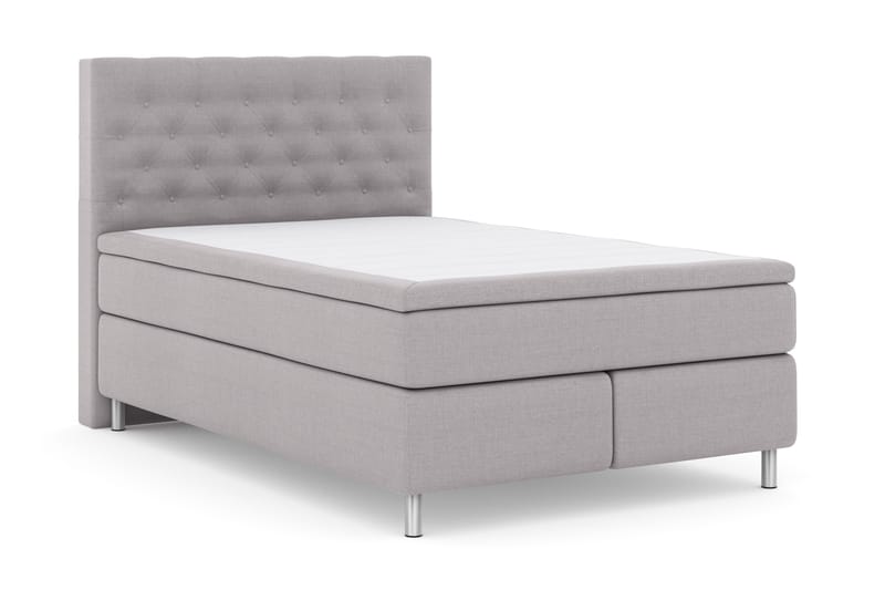 Select No 4 Komplet Sengepakke 140x200 Fast - Lysegrå/Metal - Møbler - Senge - Komplet sengepakke