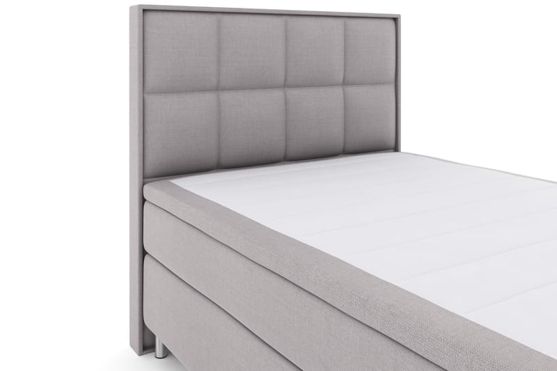 Select No 4 Komplet Sengepakke 140x200 Fast - Lysegrå/Metal - Møbler - Senge - Komplet sengepakke