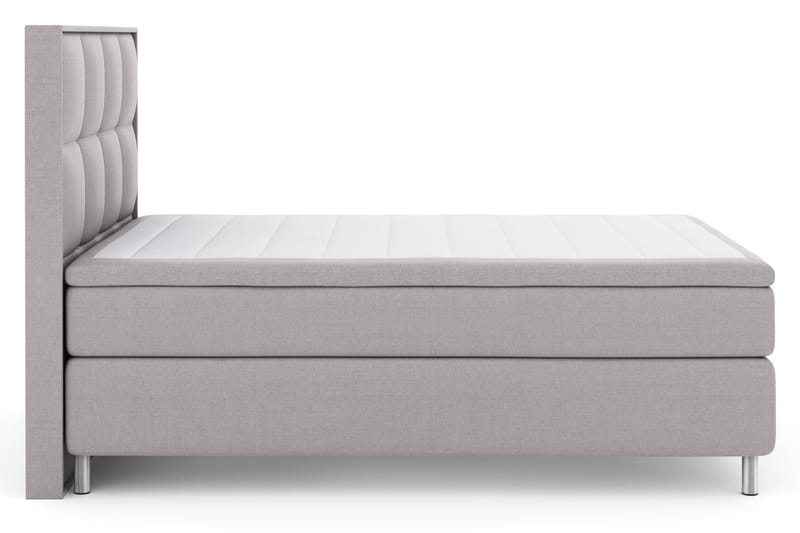 Select No 4 Komplet Sengepakke 140x200 Fast - Lysegrå/Metal - Møbler - Senge - Komplet sengepakke