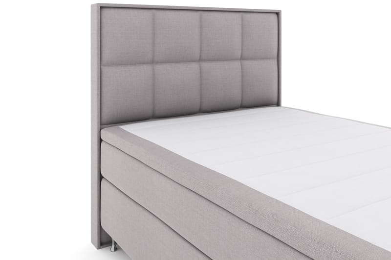 Select No 4 Komplet Sengepakke 140x200 Fast - Lysegrå/Sølv - Møbler - Senge - Kontinentalsenge