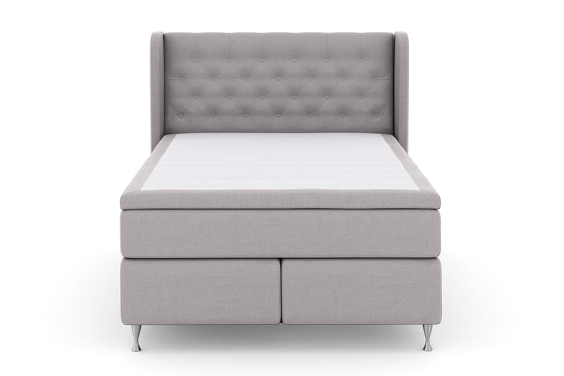 Select No 4 Komplet Sengepakke 140x200 Fast - Lysegrå/Sølv - Møbler - Senge - Komplet sengepakke