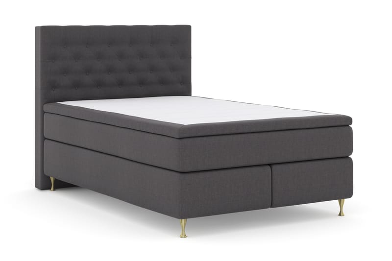 Select No 4 Komplet Sengepakke 140x200 Fast - Mørkegrå/Guld - Møbler - Senge - Komplet sengepakke