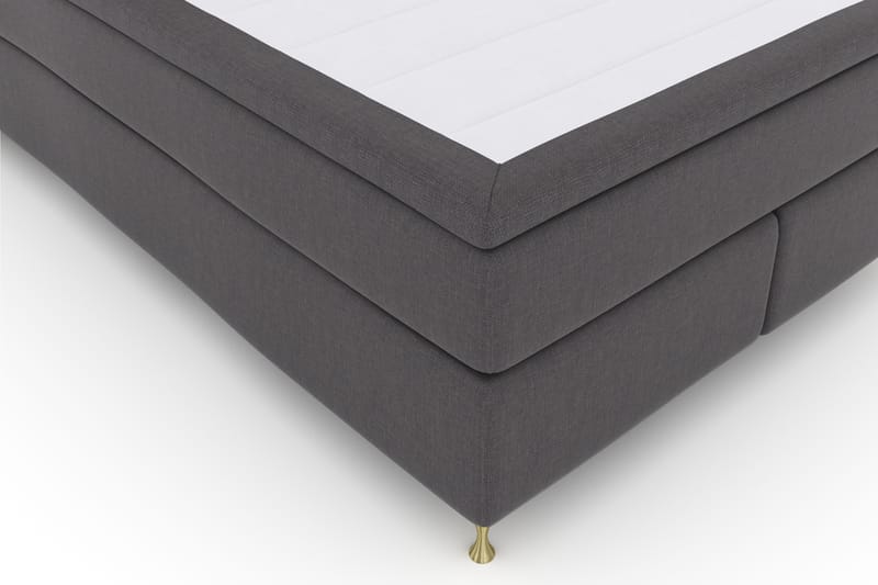 Select No 4 Komplet Sengepakke 140x200 Fast - Mørkegrå/Guld - Møbler - Senge - Komplet sengepakke