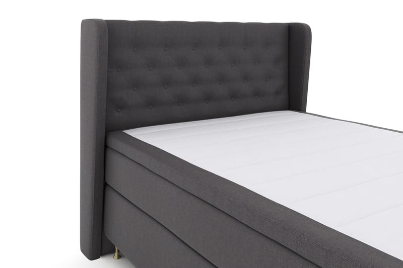 Select No 4 Komplet Sengepakke 140x200 Fast - Mørkegrå/Guld - Møbler - Senge - Komplet sengepakke