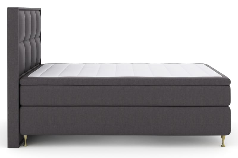 Select No 4 Komplet Sengepakke 140x200 Fast - Mørkegrå/Guld - Møbler - Senge - Kontinentalsenge