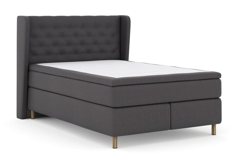Select No 4 Komplet Sengepakke 140x200 Fast - Mørkegrå/Kobber - Møbler - Senge - Komplet sengepakke